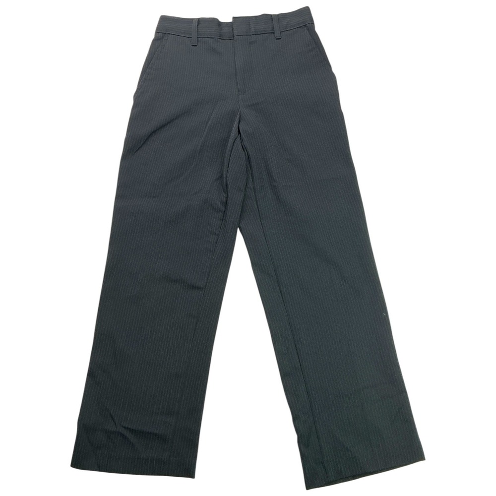 Arrow Black Dress Pants Kids Size 8 Reg Pinstripe Formal Slacks A841108H